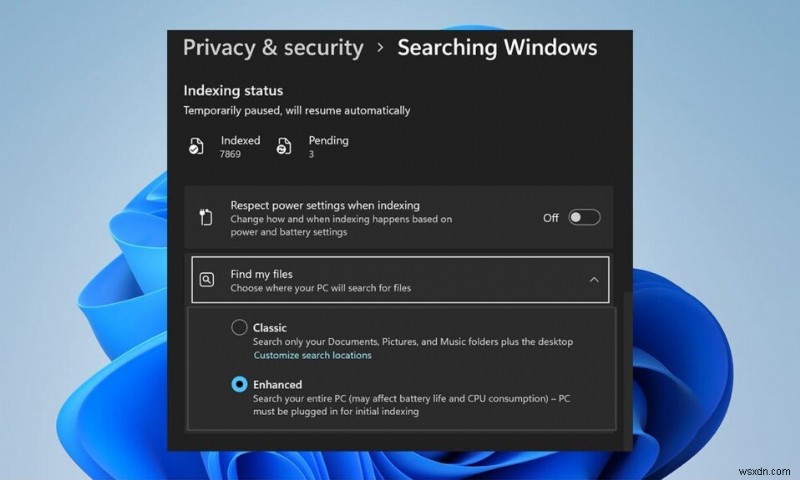 Windows 11 で検索インデックスを無効にする方法 