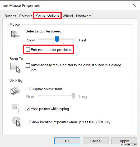 Windows 10 でマウス アクセラレーションを無効にする方法