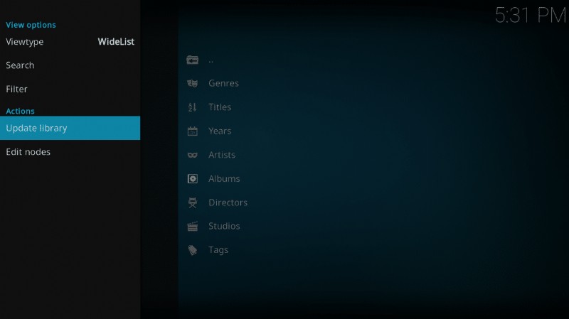 Kodi ライブラリを更新する方法 