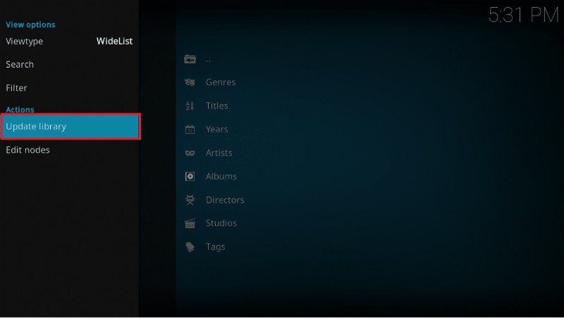 Kodi ライブラリを更新する方法 