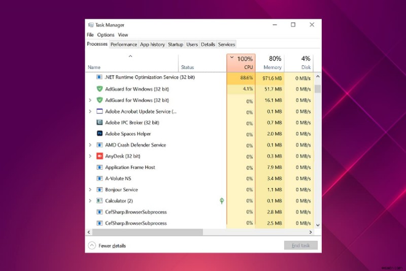 .NET ランタイム最適化サービスの高い CPU 使用率を修正 