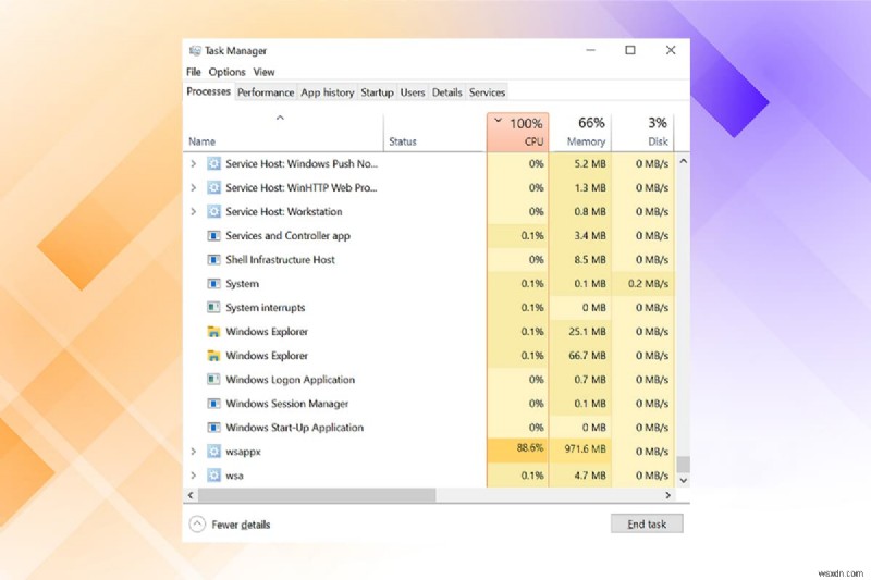 Windows 10 で WSAPPX の高いディスク使用率を修正する 