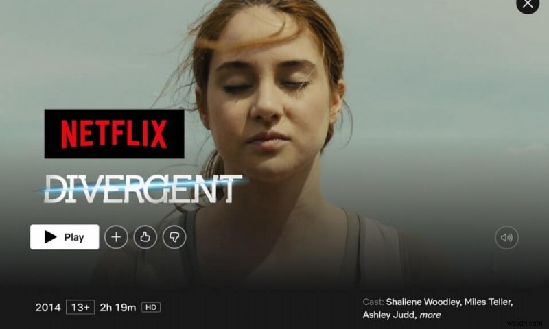 Divergent は Netflix にありますか?