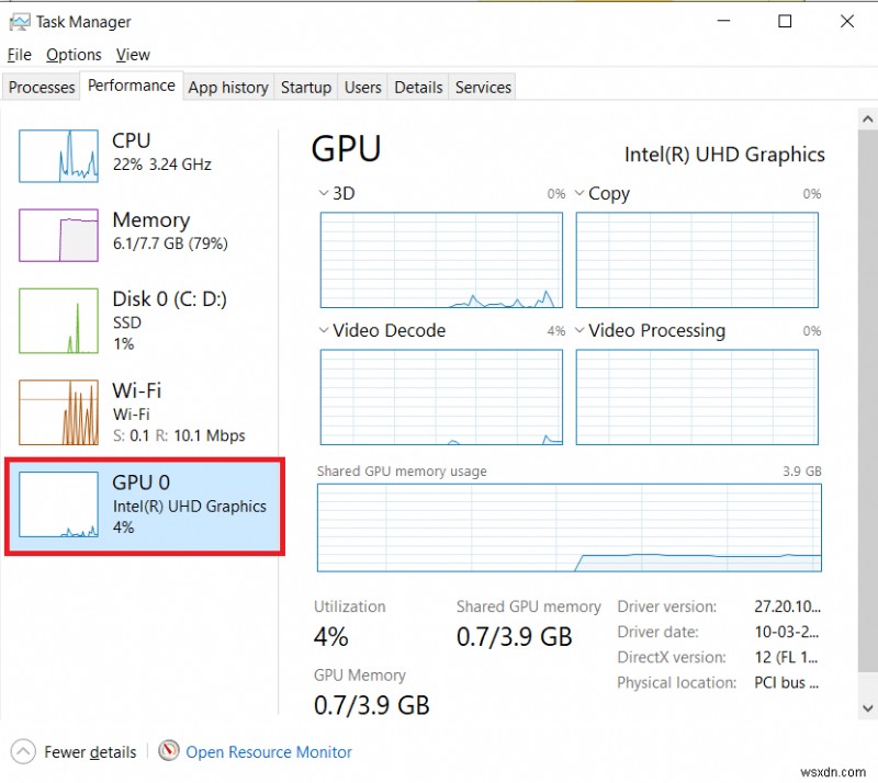 Windows 10 で VRAM の容量を確認する方法