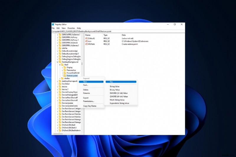 Windows 11 で [復元ポイントの作成] コンテキスト メニューを追加する方法 