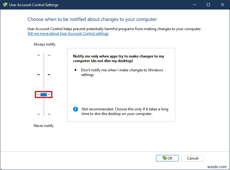 Windows 11 でユーザー アカウント制御を有効または無効にする方法 