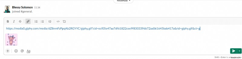 Slack で GIF を送信する方法 