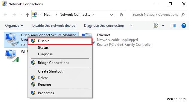 Windows 10で接続が中断された問題を修正 