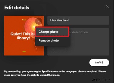 Spotifyプレイリストの画像を変更する方法 