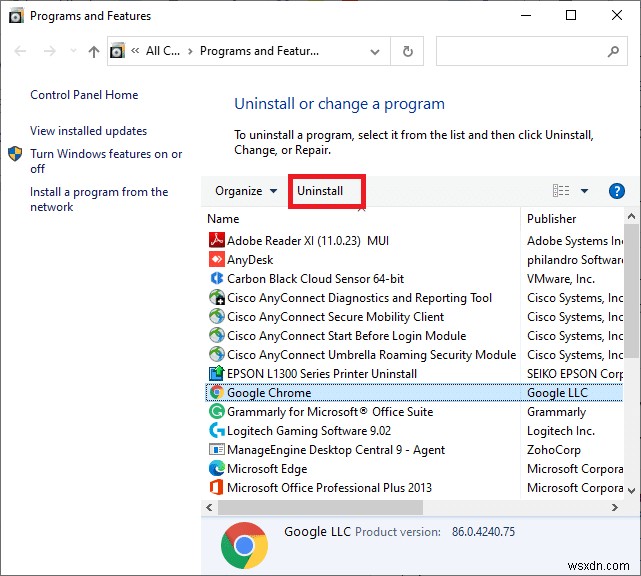 Windows 10 で Chromium をアンインストールする方法 