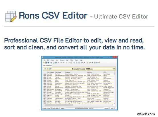 Windows 向けの 30 のベスト CSV エディタ