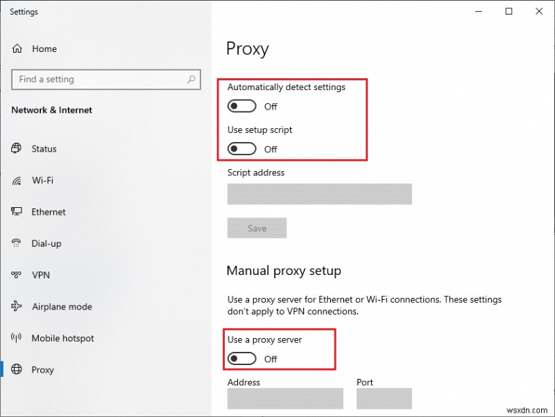 Windows 10 で VPN とプロキシを無効にする方法 