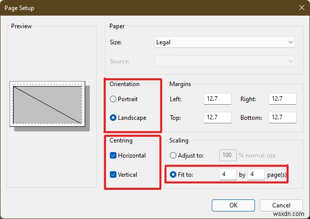 Windows 11 で複数のページに大きな画像を印刷する方法