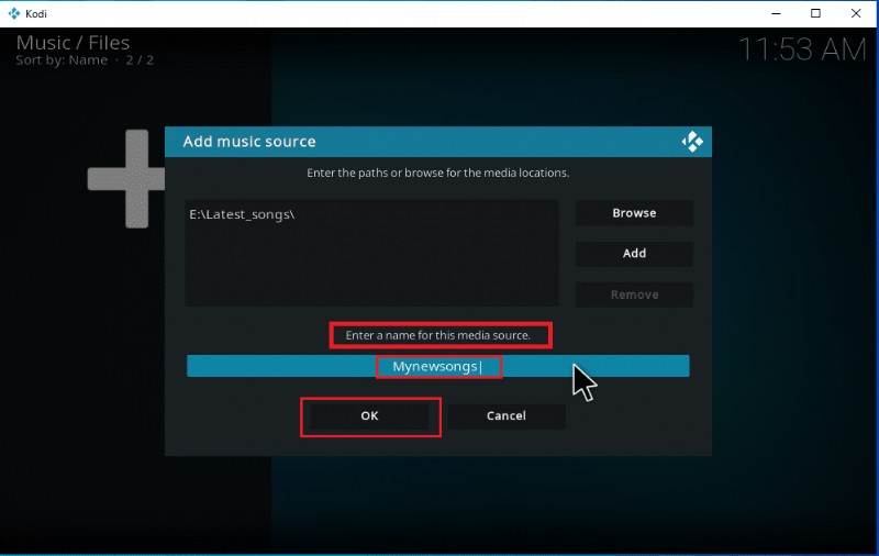 Kodi に音楽を追加する方法