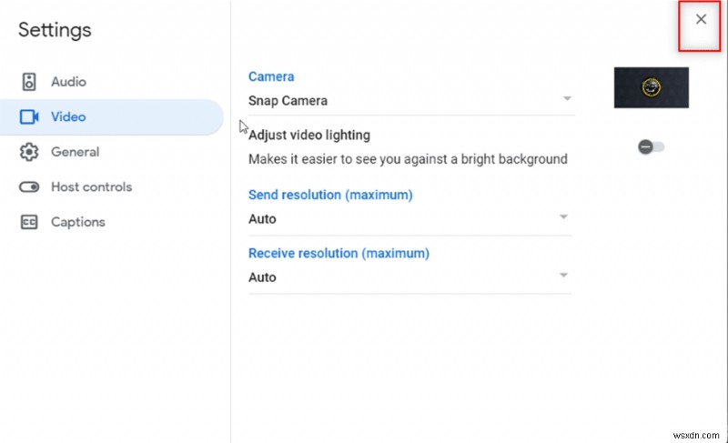 Google Meet でスナップ カメラを使用する方法 