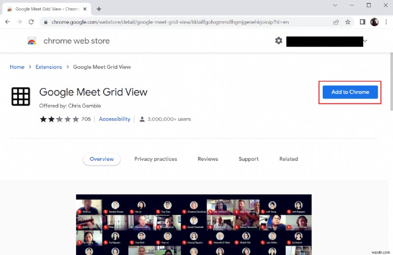 Google Meet グリッド ビュー拡張機能を修正する
