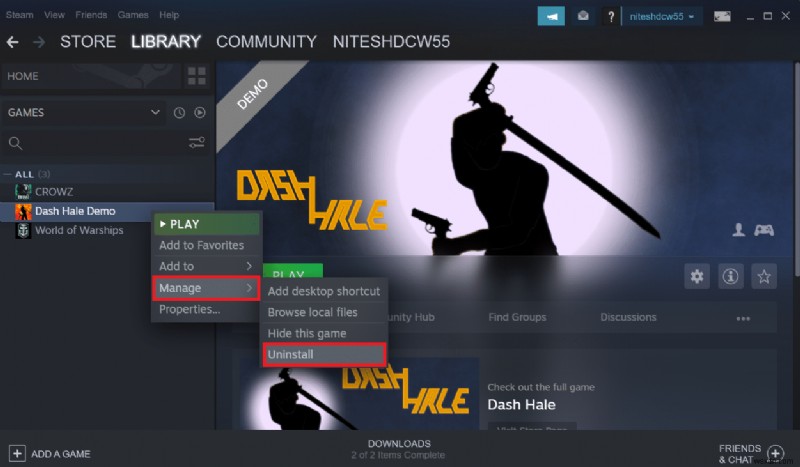 Steam でダウンロードしたファイルが見つからないというエラーを修正 