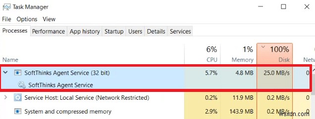 Windows 10 で SoftThinks エージェント サービスの高い CPU 使用率を修正する 