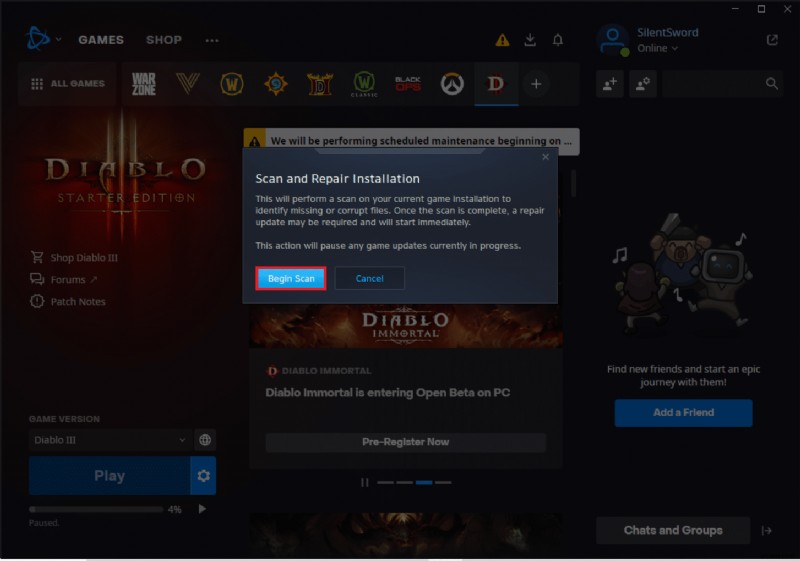 Windows 10でDiablo 3エラーコード1016を修正 