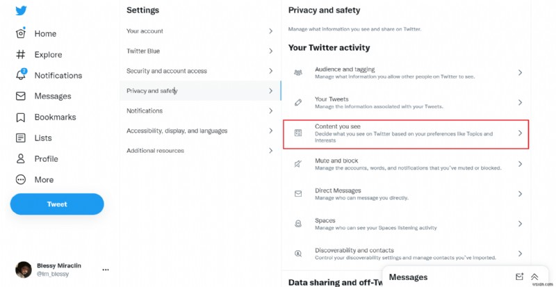 Twitterで機密コンテンツをオフにする方法 