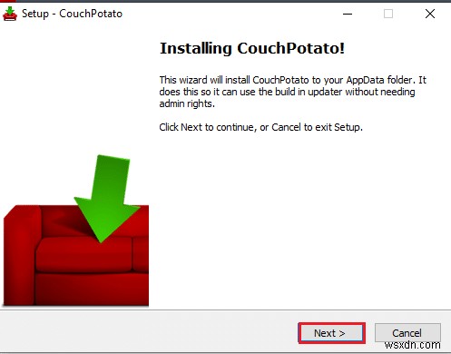Windows 10 で CouchPotato をセットアップする方法 