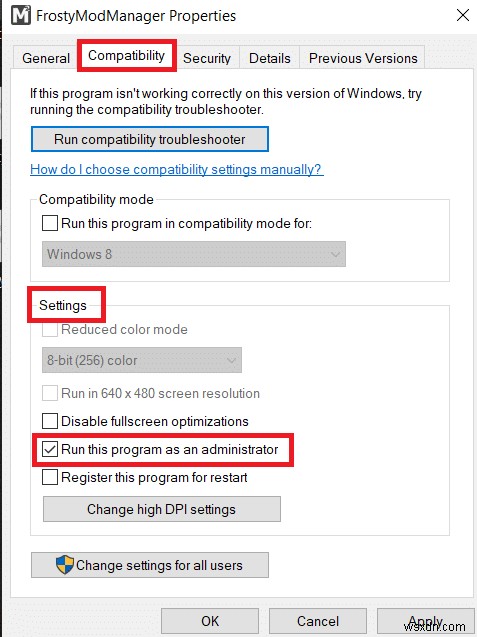 Frosty Mod Manager が Windows 10 でゲームを起動しない問題を修正 