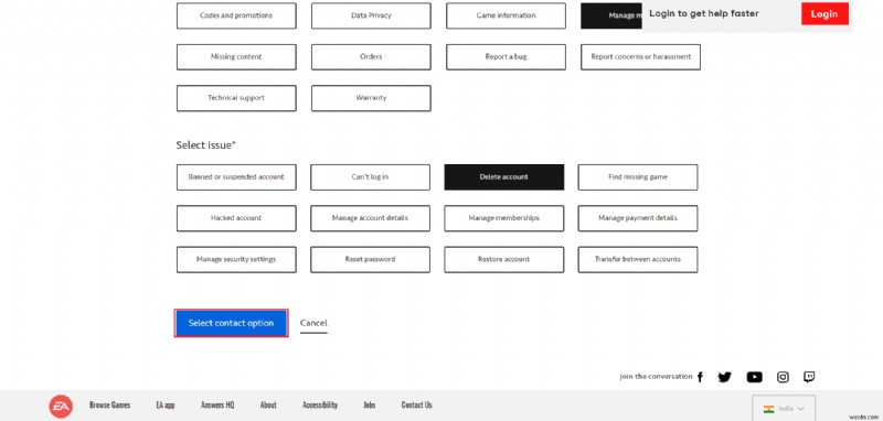 Windows 10でEAアカウントを削除する方法 