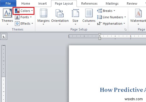 Microsoft Word で背景色を変更する方法 