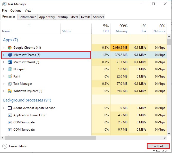 Windows 10でのMicrosoft Teamsのクラッシュを修正 