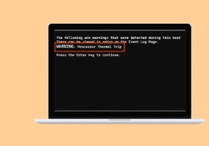 Windows 10 のサーマル トリップ エラーを修正する