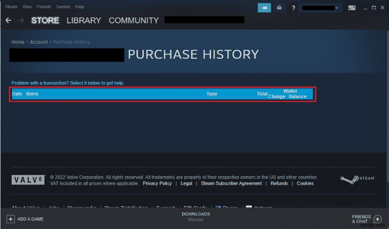 Steam の購入履歴を表示する方法