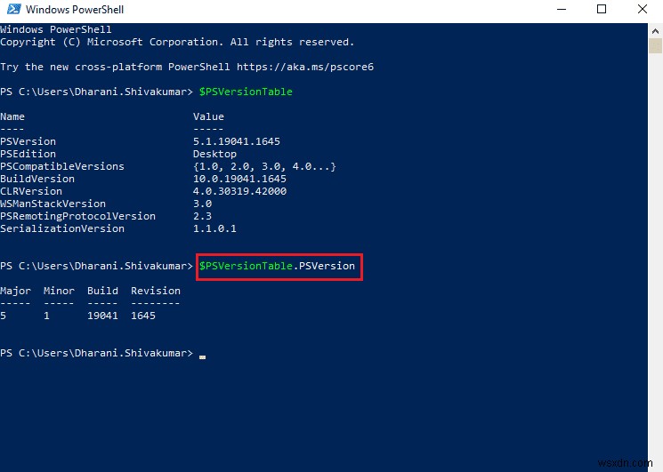 Windows 10 で PowerShell のバージョンを確認する方法 