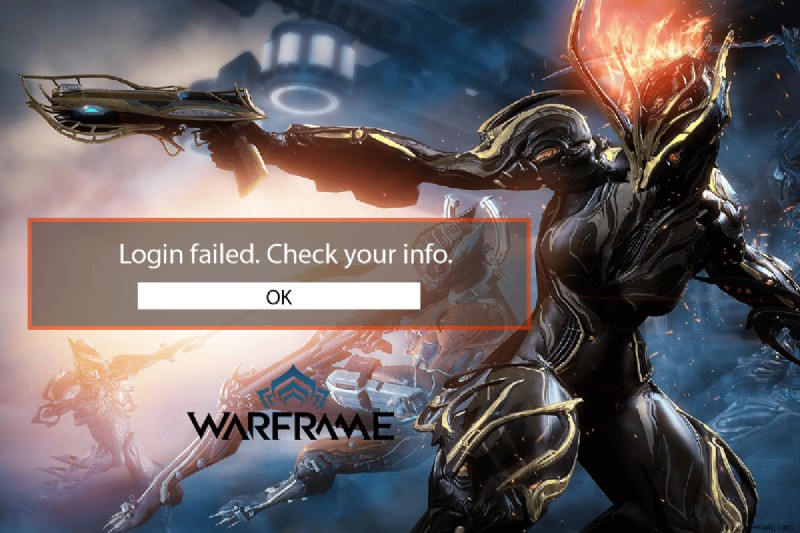 Warframe のログイン失敗を修正する 情報を確認する