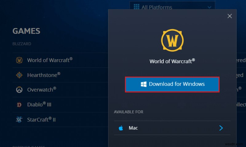 Windows 10 で World of Warcraft エラー 51900101 を修正 