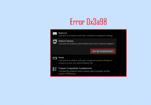 WlanReport でエラー 0x3a98 を修正する方法 