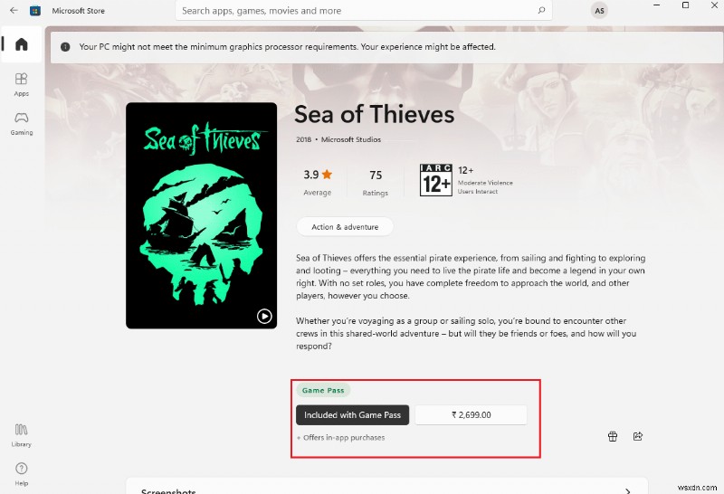 Sea of​​ Thieves がダウンロードできないエラーを修正 