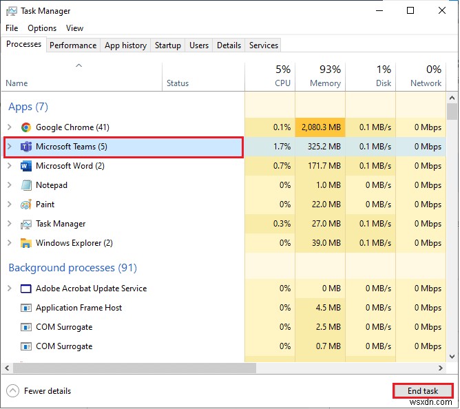 Windows 10 で Teams エラー caa7000a を修正 