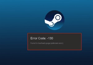 エラー コード 130 を修正して、Web ページの不明なエラーを読み込めませんでした 