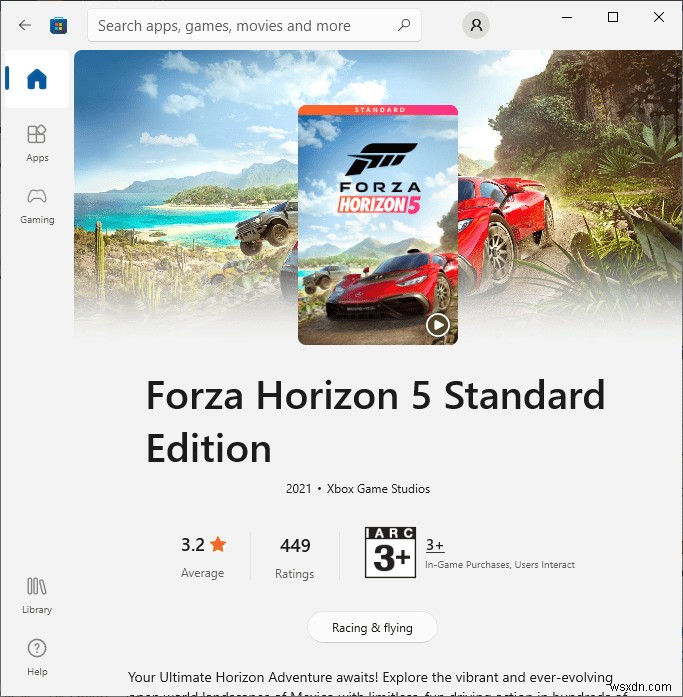 Windows 10 の 0x80070032 Forza Horizo​​n 5 エラーを修正