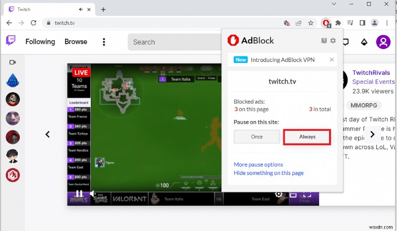 Twitch がチャットに接続できない問題を修正 