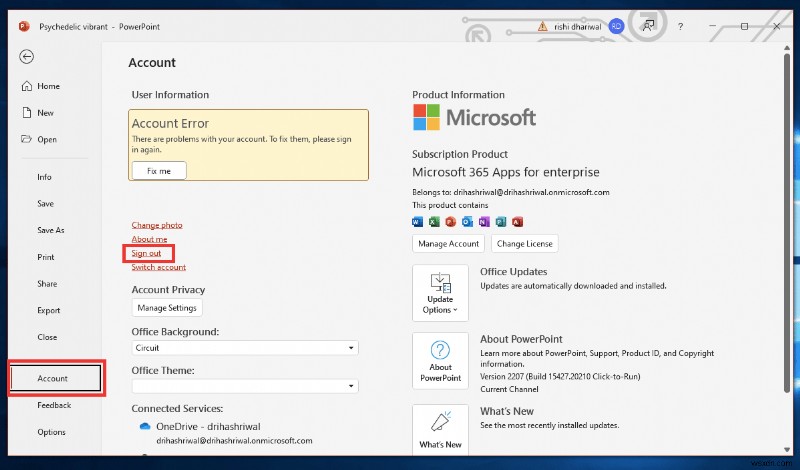 PowerPointがファイルを保存しないというエラーを修正 