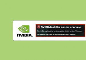 このバージョンの Windows と互換性のない NVIDIA ドライバーを修正する 