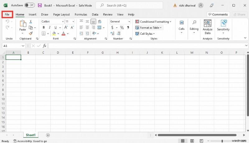 Excel でエラーが発生した問題を修正 