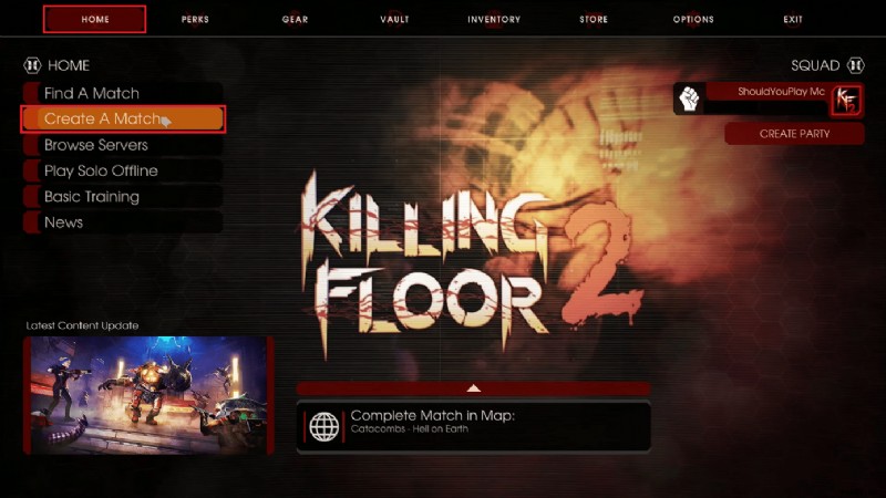 Killing Floor 2 のプレイヤー待ちの問題を修正 