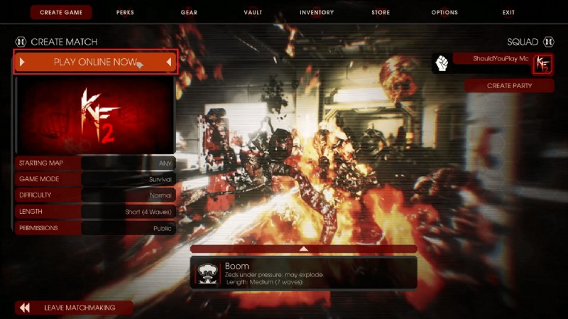 Killing Floor 2 のプレイヤー待ちの問題を修正 