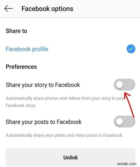 Instagram から Facebook に写真を共有できない問題を修正