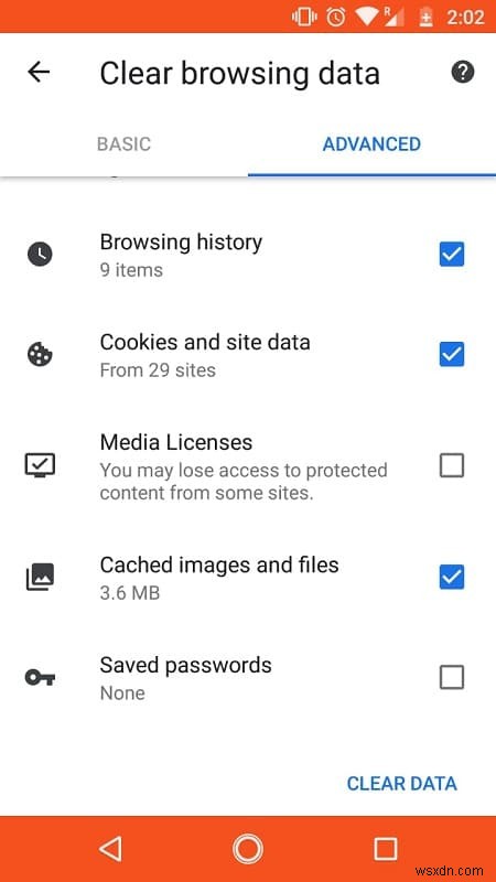 Android デバイスで閲覧履歴を削除する方法