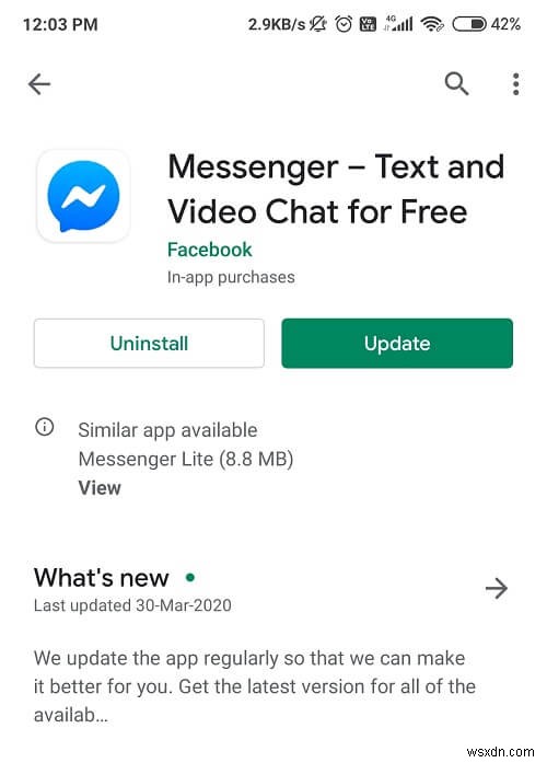 Facebook Messenger で写真を送信できない問題を修正