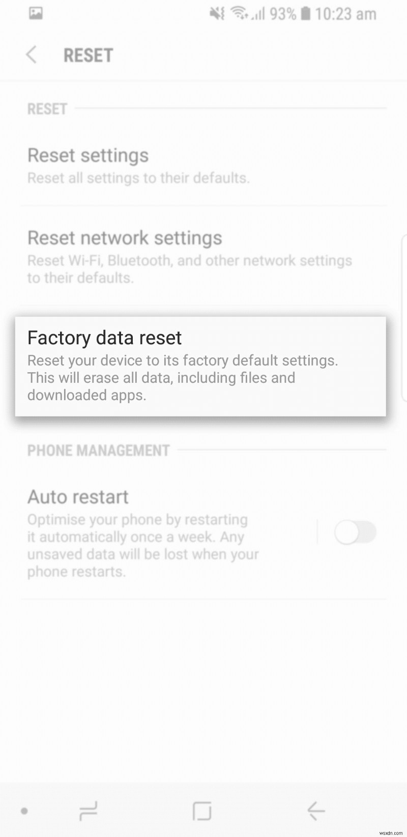 Android スマートフォンをリセットする方法