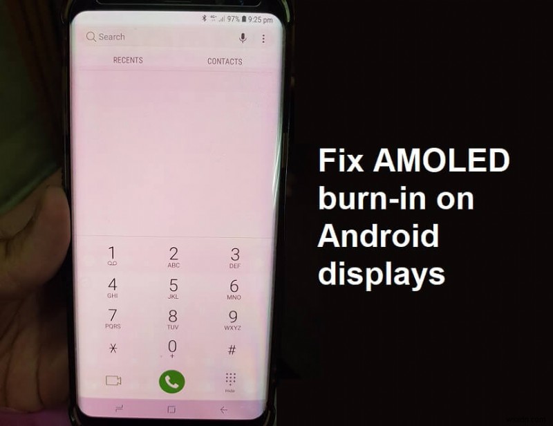 AMOLED または LCD ディスプレイの画面の焼き付きを修正